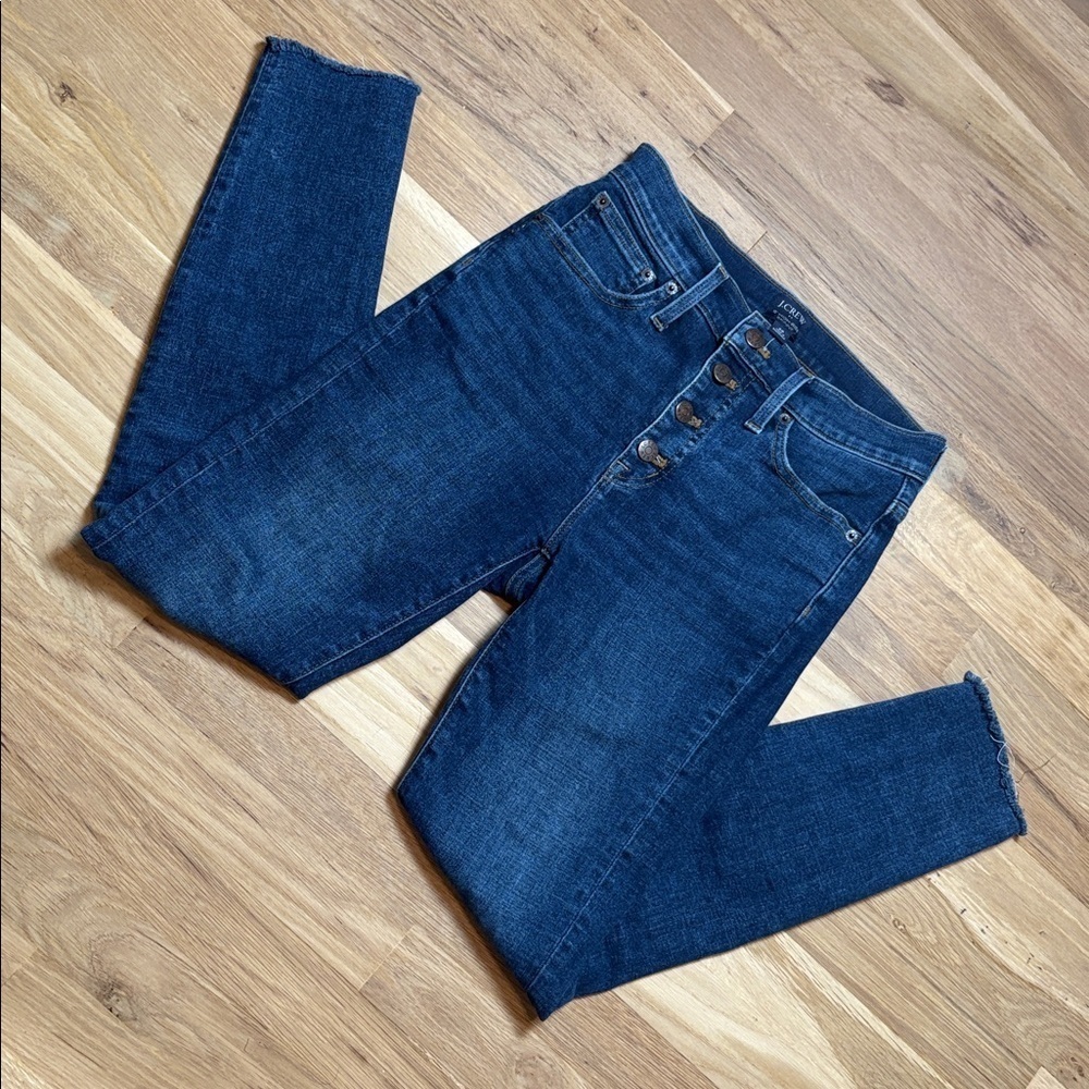 J. Crew 10”High Rise Skinny Dark Blue Denim Jeans Women’s 26